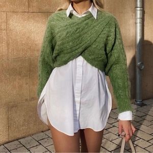 Zara Crop Wrap Sweater | Womens sweater | Zara Knit Bolero